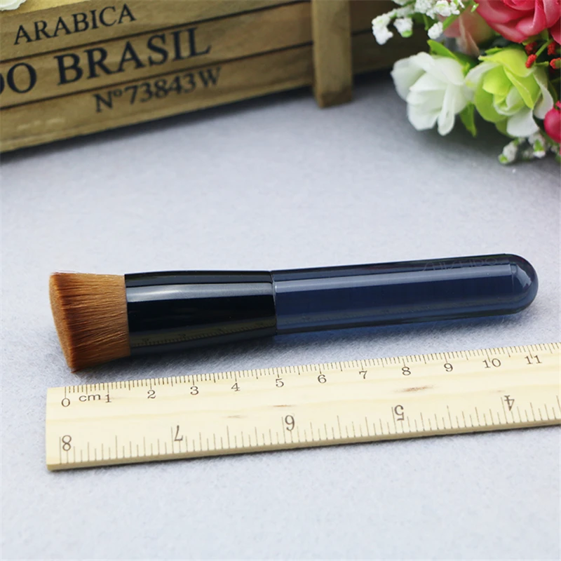 Скошенная, плоская 131 японская кисть для жидкой основы BB крем скульптурирующая контурная кисть с акриловой ручкой с Чехол