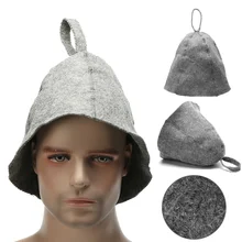 Sombrero de Sauna gris de fieltro de lana 90%, accesorio para Sauna, Banya rusa, Hut, diámetro de suministro de 8,7