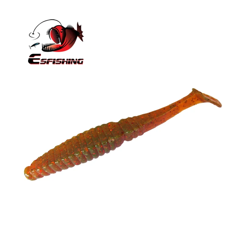 Señuelos de Pesca de trucha Pesca 6 unids piezas cebo de silicona señuelos cebo suave 10 cm/7,2G Stagger Shad 4 \