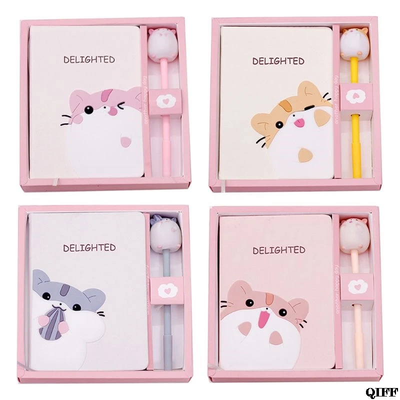 Kawaii Mouse Planner Notebook Journal Daily Book with Pen Set Stationery Supplies School Supplies Student Gift July 17