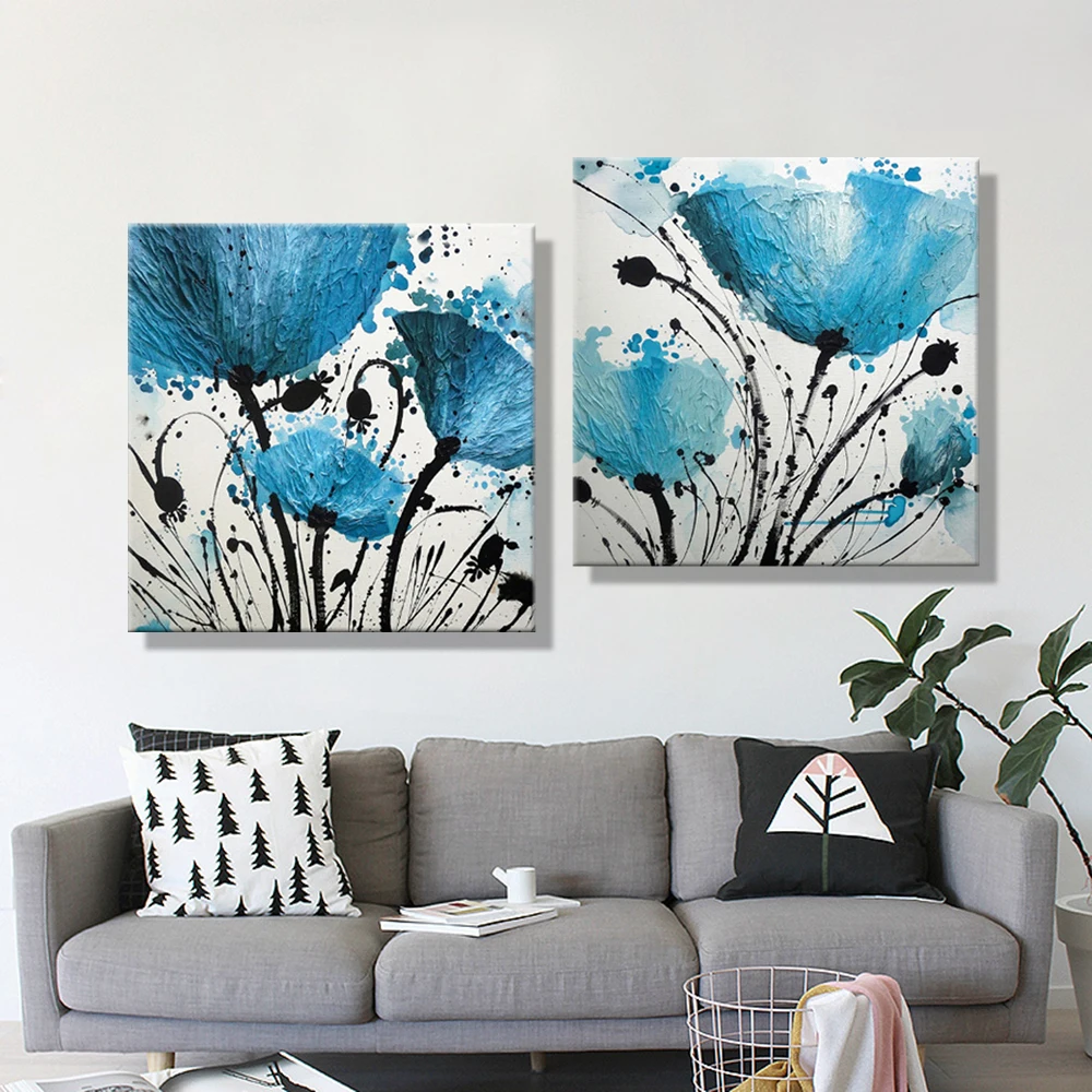 Настенная картина 3 шт. цветок лотоса|ink painting|3 piecepictures on wall |