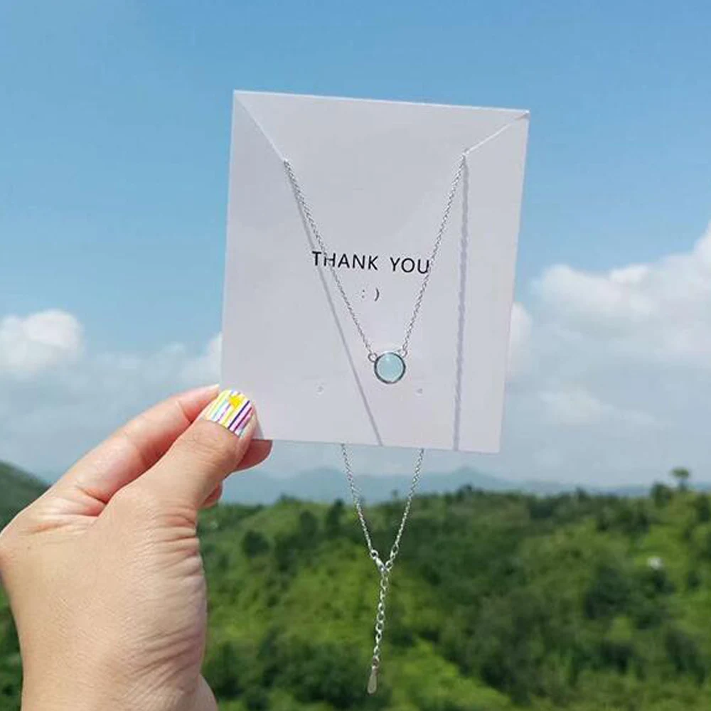 simple women necklace silver (4)