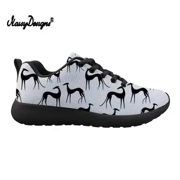

Noisydesigns Women Sneakers Casual Flats Greyhound Dogs Pattern Custom Shoes for Teenager Girls Mujer Zapato DropShipping Autumn
