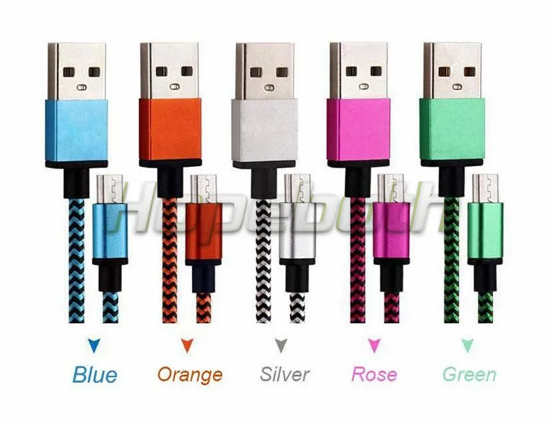 Micro USB кабель с нейлоновой оплеткой Медь Зарядное устройство синхронизации данных кабель для Android Смартфон samsung galaxy S7 край S6 S4