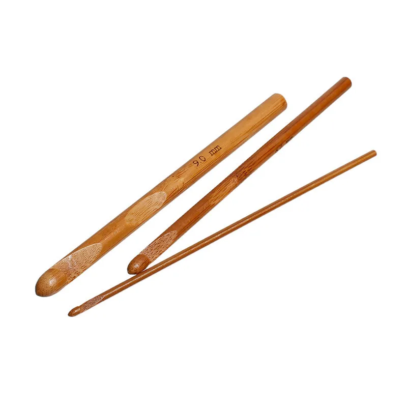 DoreenBeads 10 мм-3 мм натуральный бамбук, одиночный остроконечный Афган, Tunisian крючком Крючки Иглы смешанные 15x1cm-14.5x0.3cm, 12 шт./компл