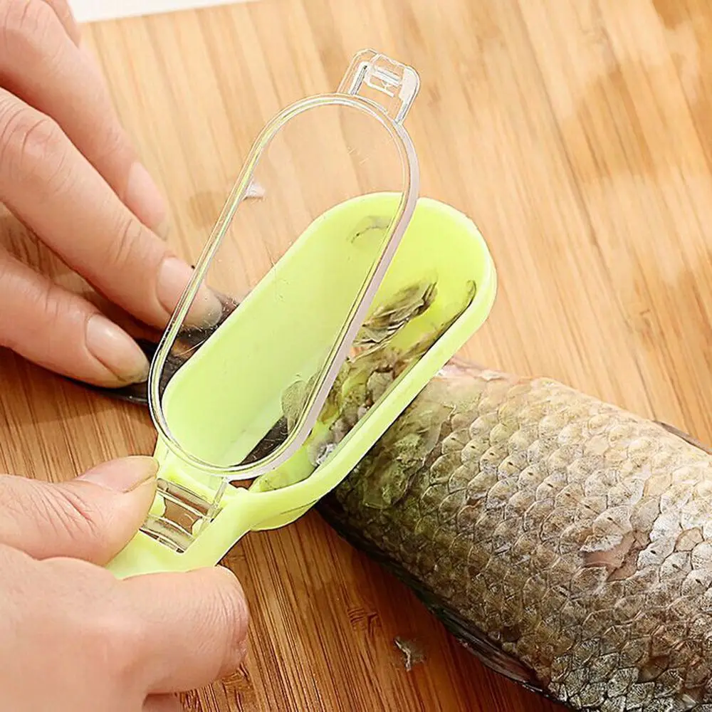 

Fish Scale Peeler Seafood Animal Skin Planer Plastic Scraping Skin Brush Scale Remover Eco-Friendly Kitchen Tools Accessories