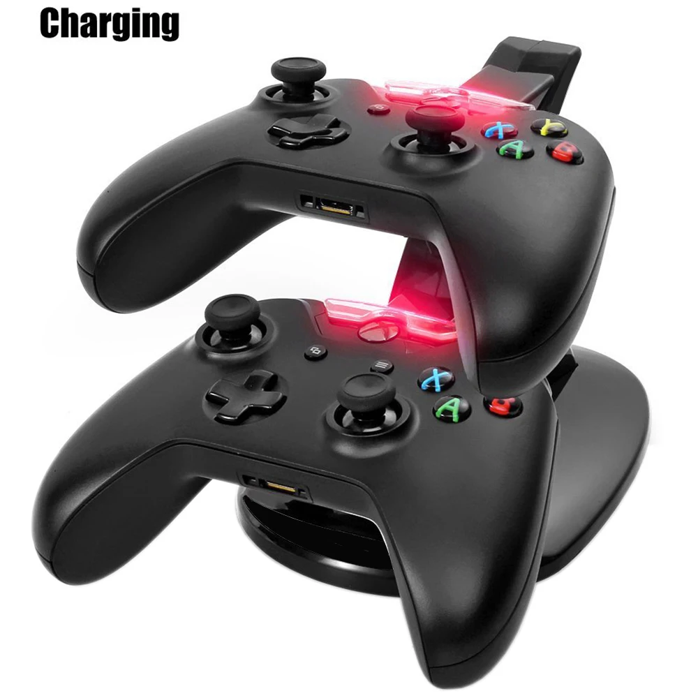 USB светодиодный Быстрая зарядка подставка с адаптером док станция для двойной Xbox