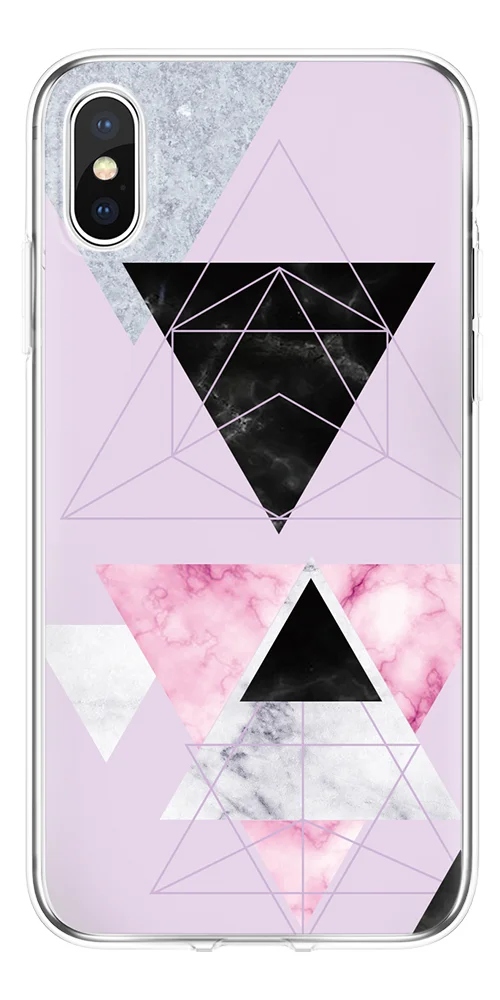 Чехлы с мраморным геометрическим узором для iPhone 11 Pro MAX 8 7 6 6S Plus 5 5S 5C Мягкий силиконовый чехол для iPhone X XS Чехлы для MAX XR - Цвет: dlszshui