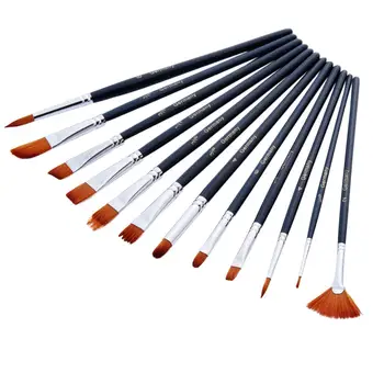 

12pcs/set Nylon Hair Smooth Color Painting Brushes