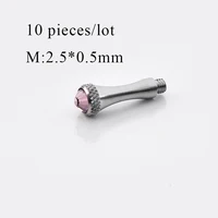 10 pieces/lot Hair Scissor Parts Removable Finger Rest Scissors Tang Rhinestone Tail Nail Clavo De Cola M:2.5*0.5mm 1