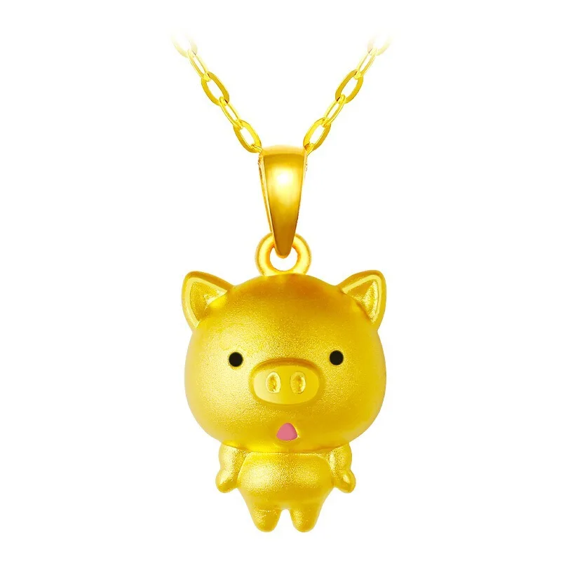 

2019 New Fashion Silver Gold Cute Pig Pendant Necklace For Women Men Unisex Birthday Party Gifts Jewelry Wholesale