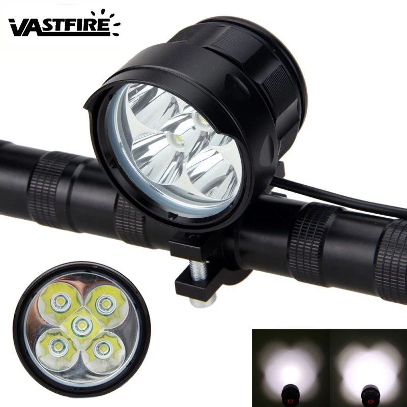 Waterproof 3 Modes 15000 Lumens Front Bike Light 5x XM L T6 LED Bike