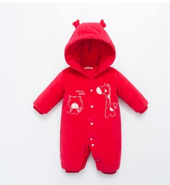 

Clothes newborn baby cotton one-piece thick hooded baby warm in autumn and winter clothes romper animal style Totoro