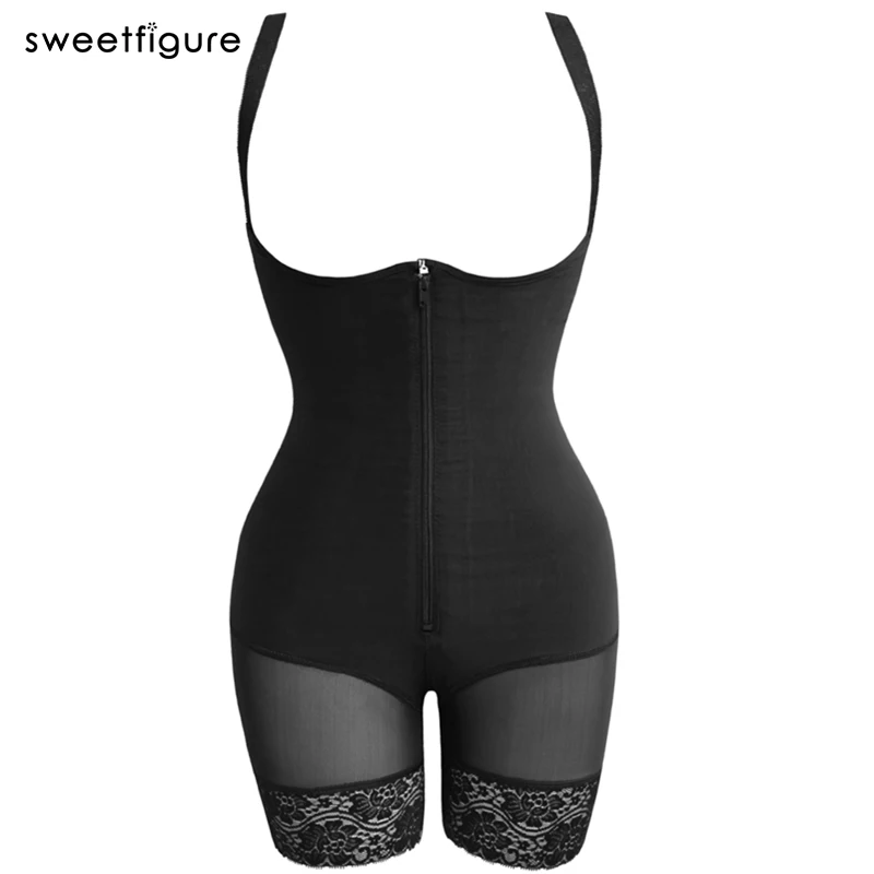 

Sexy Butt Lifter Bodysuit Women Lingerie Body Shaper Shorts Lace Zipper Slimming Body Shaper Shaping Ladies Underwear Suit Set
