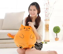 lovely plush fat cat toy cute cat doll cute orange lazy cat doll gift about 42cm