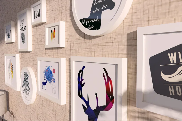 INKANEAR Винтаж деревянная картина фоторамка комплект коллаж Мода Home Decor деревянные настенные украшения Семья фоторамка стены