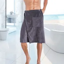 Новое модное мужское носимое волшебное полотенце из микрофибры с карманом, мягкое пляжное банное полотенце