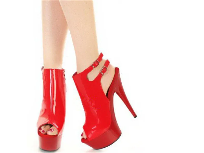Mujer Stiletto Pulgadas 6 Negro Correa Rojo De Plataforma Mujeres Sandalias Sexy Diversión Cm Tacones La 15 Zapatos Tpf5wq0nx
