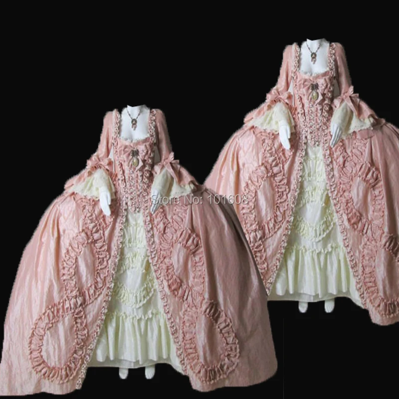 

Tailored!Royal Eras Pink Court Queen Duchess Civil war Theatre 18th Court Belle Marie Antoinette DRESS Victorian dresses HL-322
