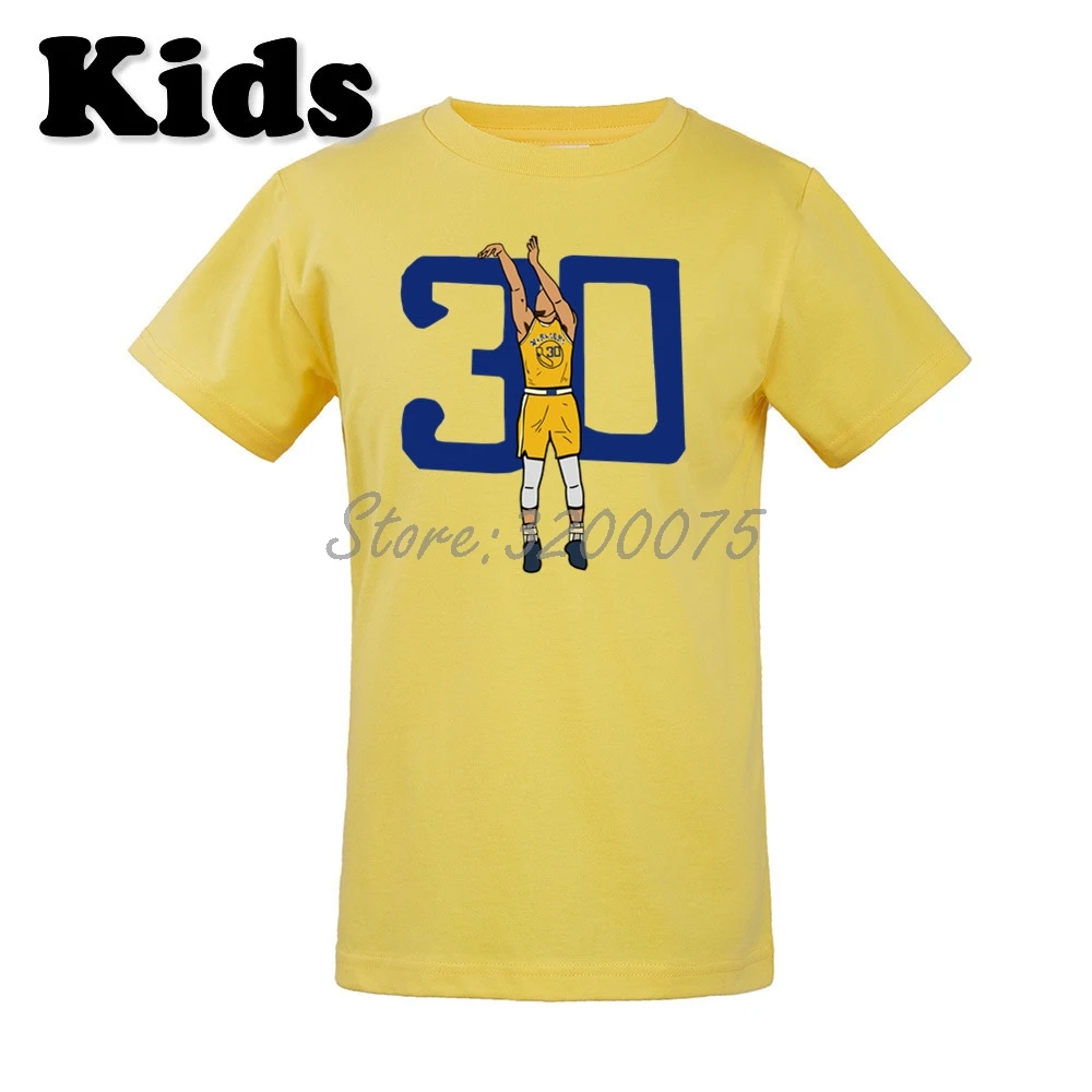 

Kids Stephen Curry 30 shoot movement Golden State T-shirt Clothes T Shirt Youth boys girl tshirt o-neck tee W19040406