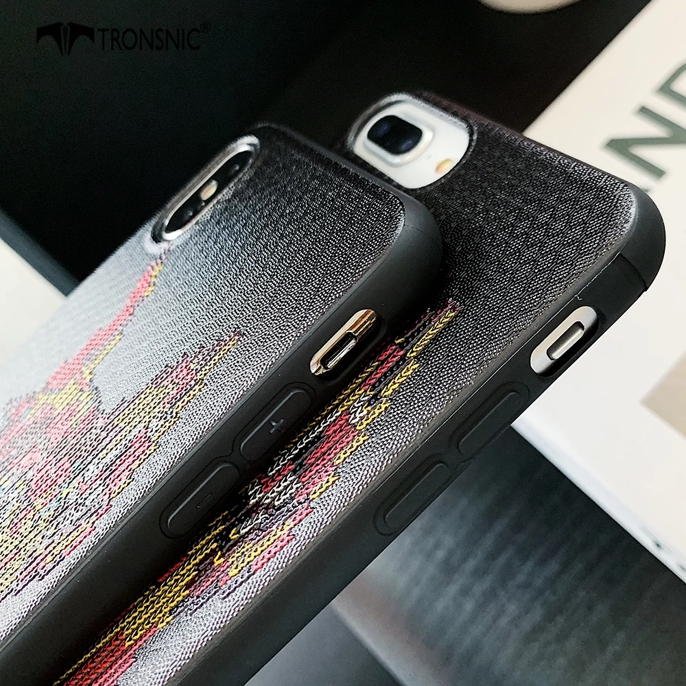 Чехол Tronsnic для телефона с собаками iPhone X XS MAX XR матовый чехол вышивкой 6S 6 7 8 Plus