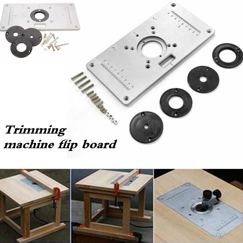 Router Table Plate 700C Aluminum Router Table Insert Plate + 4 Rings