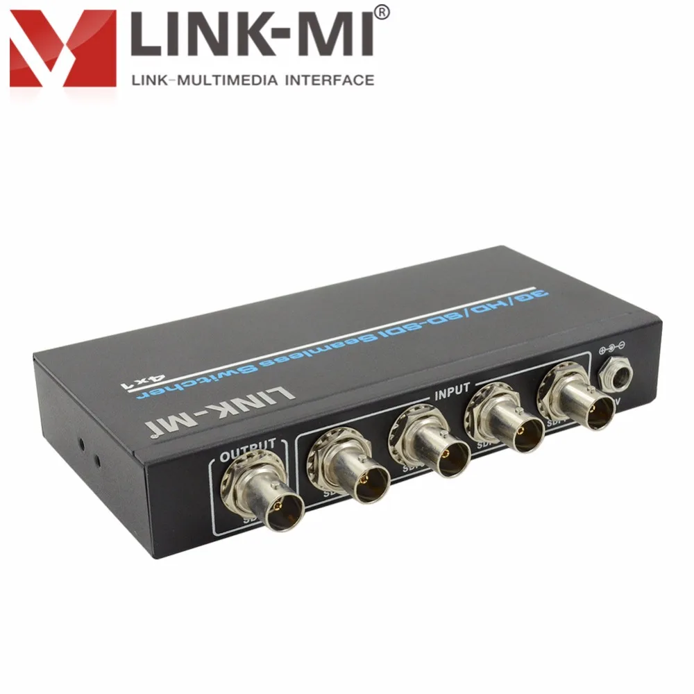 LINK-MI S401 коммутатор SDI 4x1 3g/HD/sd SDI бесшовный коммутатор SDI видеораспределитель BNC адаптер Усилитель передатчика сигнала