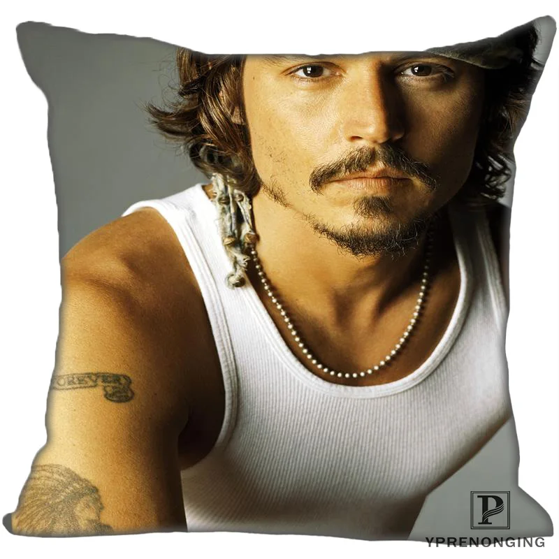 Best Custom Johnny-Depp(1) Наволочка на подушку, спальня домашний квадратный наволочка на молнии(одна сторона)#190404-01-105