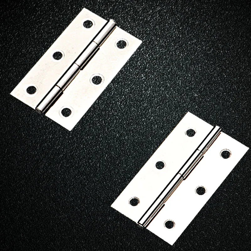 

2pcs With bearing Door Hinge 2/2.5/3 Inch Stainless Steel Mini Drawer Jewelry Box Silver Cabinet Hinges For DecorationFurniture