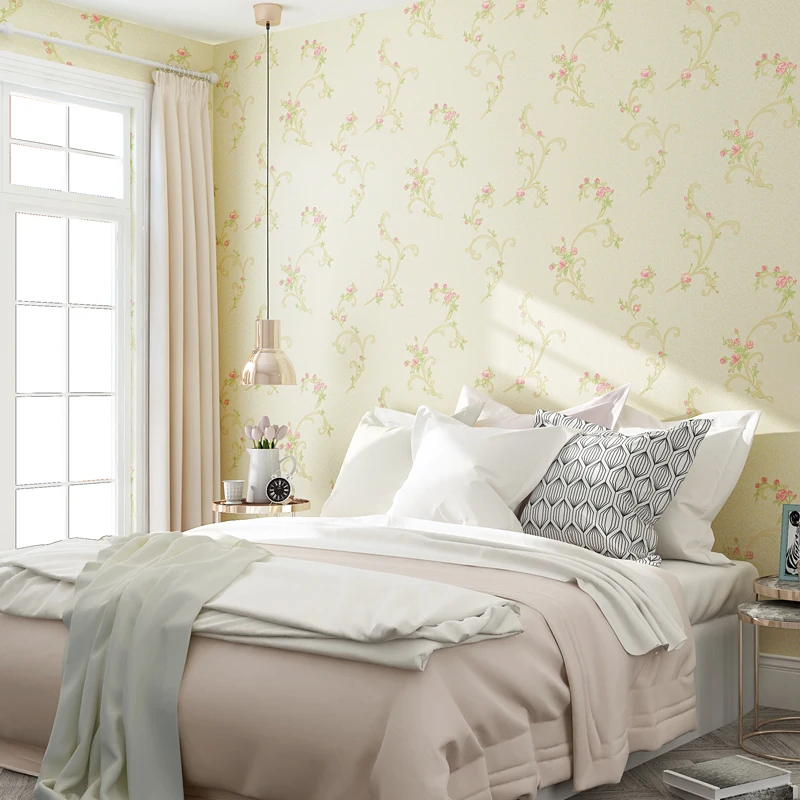 

Non-woven 3D Rural Rustic Floral Wallpaper Rolls Romantic Wall Paper for Living Room Bedroom TV Background Walls Pink Wallpapers