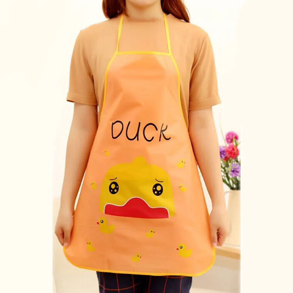 

Hot Sale Women Kitchen Apron Waterproof Cute Cartoon Kitchen Cooking Bib Creative Cooking Apron Avental Room Barbecue