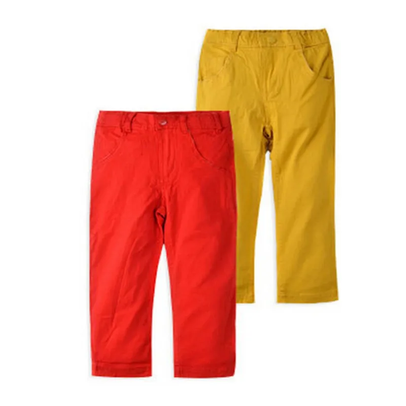 Джинсы для маленьких мальчиков; детские брюки; сезон весна-осень; детские брюки; цвет красный, желтый; новые брендовые модные джинсы; одежда для детей наивысшего качества
