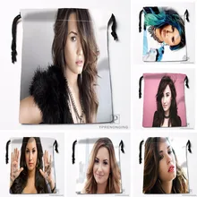 Custom Demi Lovato Drawstring Bags Printing Travel Storage Mini Pouch Swim Hiking Toy Bag Size 18x22cm#180412-11-72