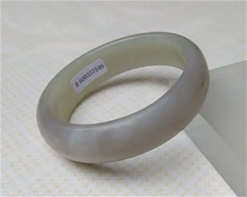 

Hot sell ->@@ NEW FINE TEXTURE IN 100% NATURAL CHINAS XINJIANG HETIAN JADE BRACELET 56.5MM NEW -Top quality free shipping