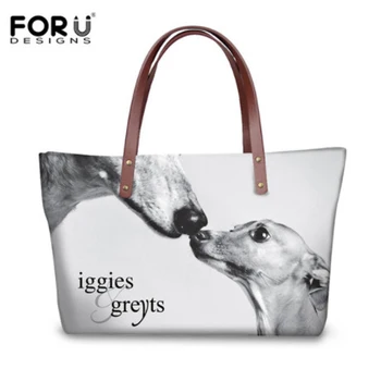 

FORUDESIGNS Handbags Women Messenger Bags 3D Dog Greyhound Brand Designer Female Large Capacity Crossbody Bags for Ladies Bolsa