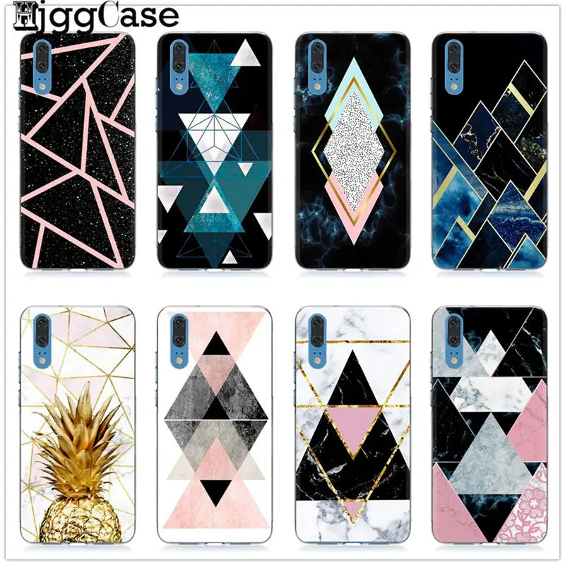 Чехол marbling для Huawei p10 p8 p9 Lite 2017 P20 Pro Plus чехол P Smart Honor 8X 9 10 8C lite Mate 20 | Мобильные
