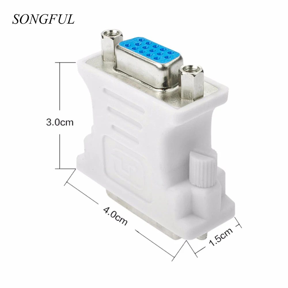 

DVI-I Female Analog (24+5) to VGA Male (15-pin) Connector Adapter For PC Computer to Monitor Digital TV LCD DVI to VGA Converter