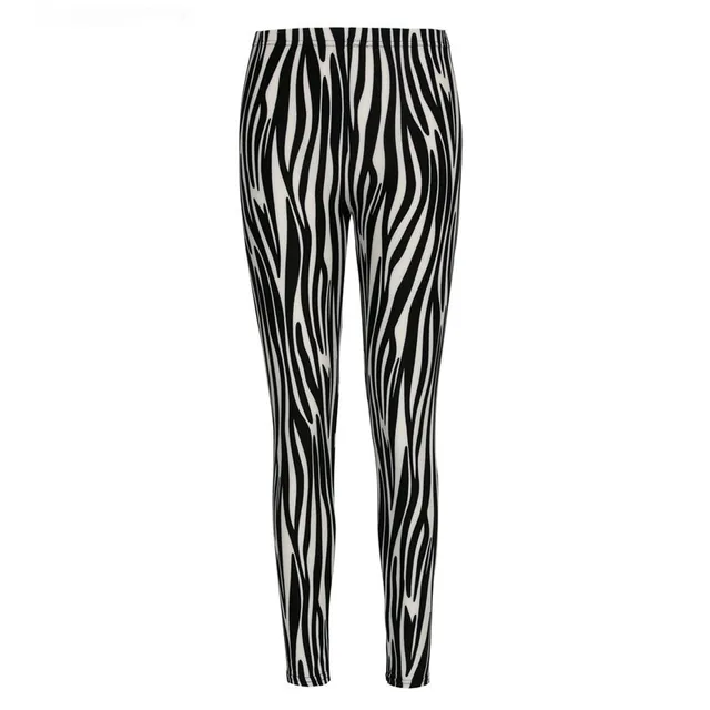 Black and White Vertical Striped Printed Women Leggings Fashion Casual Elasticity Ankle-Length Pant Female Fitnes Legging 8