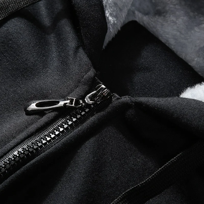 Russian Size Men's Coat Warm hooded Jacket Men Inner Velvet  Autumn Winter Wool Brand Streetwear Male Slim Fit jaqueta masculin