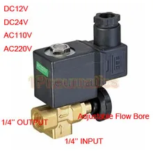 2/2 способ 1/" нить прямого действия латунь материал ручной регулируемый Соленоидный клапан воды 1PC-DL-08