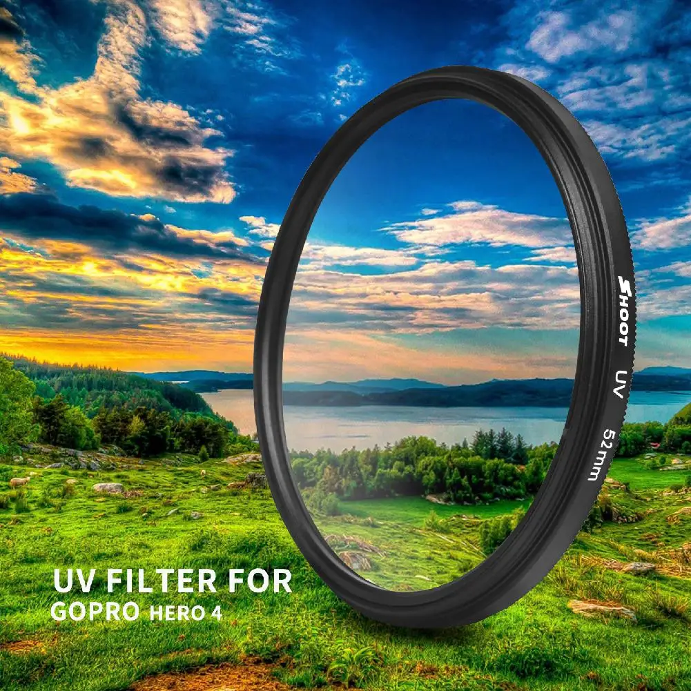 SHOOT Filter 52 мм/58 мм CPL ND набор УФ фильтров для GoPro Hero 7 6 5 Black 4 3 + Silver экшн камеры