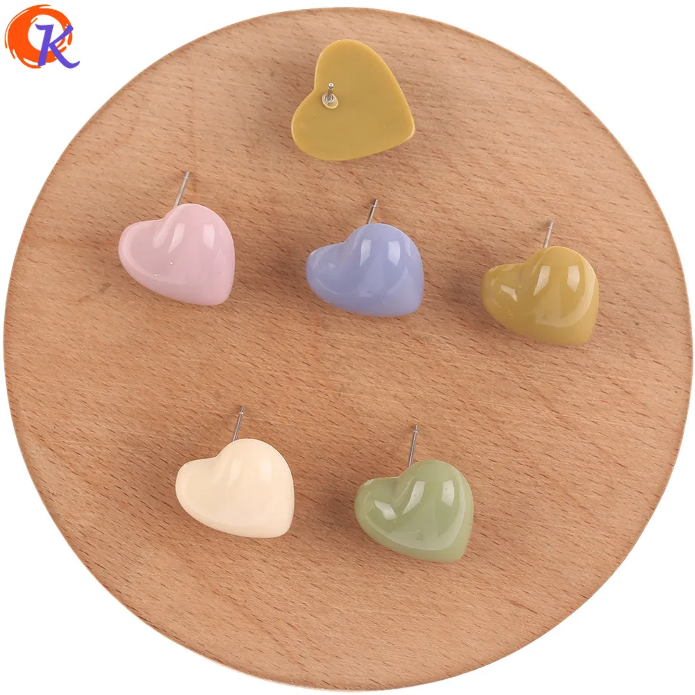 

Cordial Design 17*18mm 200Pcs Jewelry Accessories/Acrylic Beads/Heart Shape/Earrings Stud/DIY Making/Hand Made/Earring Findings
