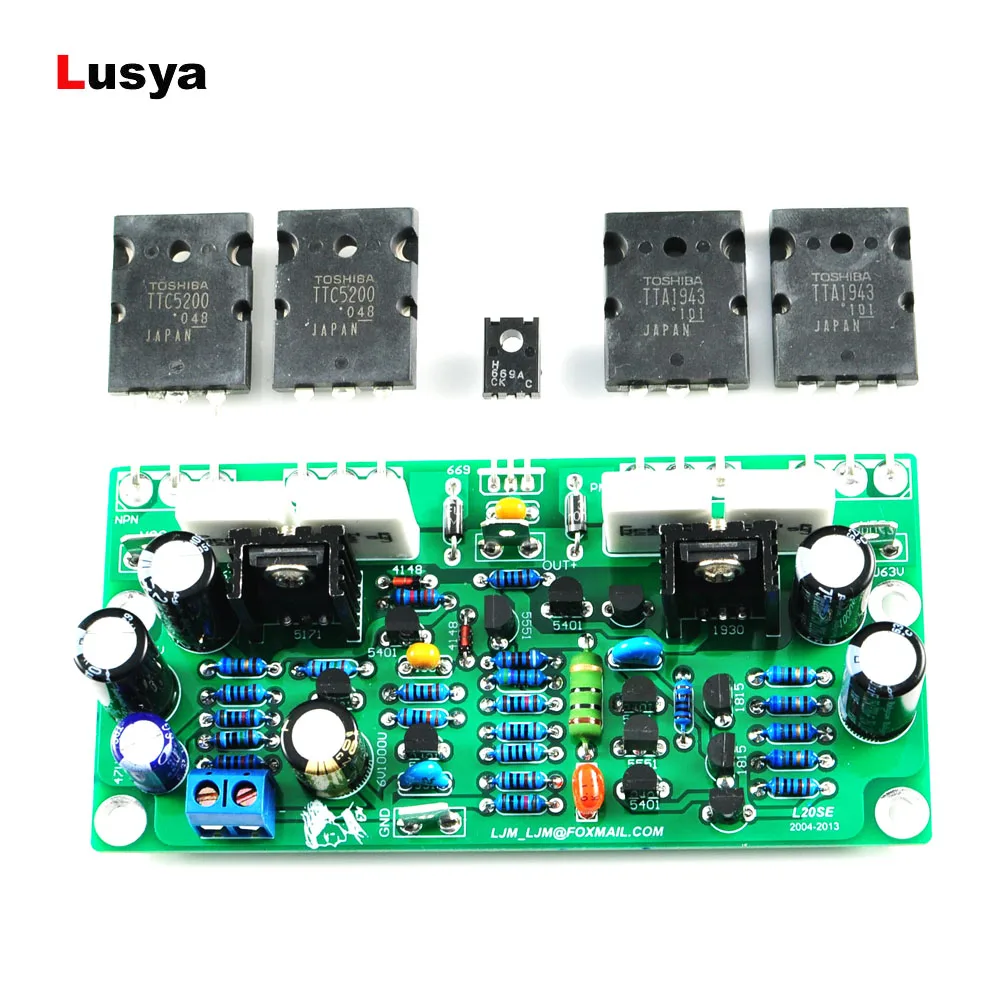2PCS L20 SE Audio Amplifier Board A1943 C5200 Dual Channels 350W Amplifiers Amp Board 4ohm DIY kits / Finished board 2PCS L20 SE Audio Amplifier Board A1943 C5200 Dual Channels 350W Amplifiers Amp Board 4ohm DIY kits / Finished board