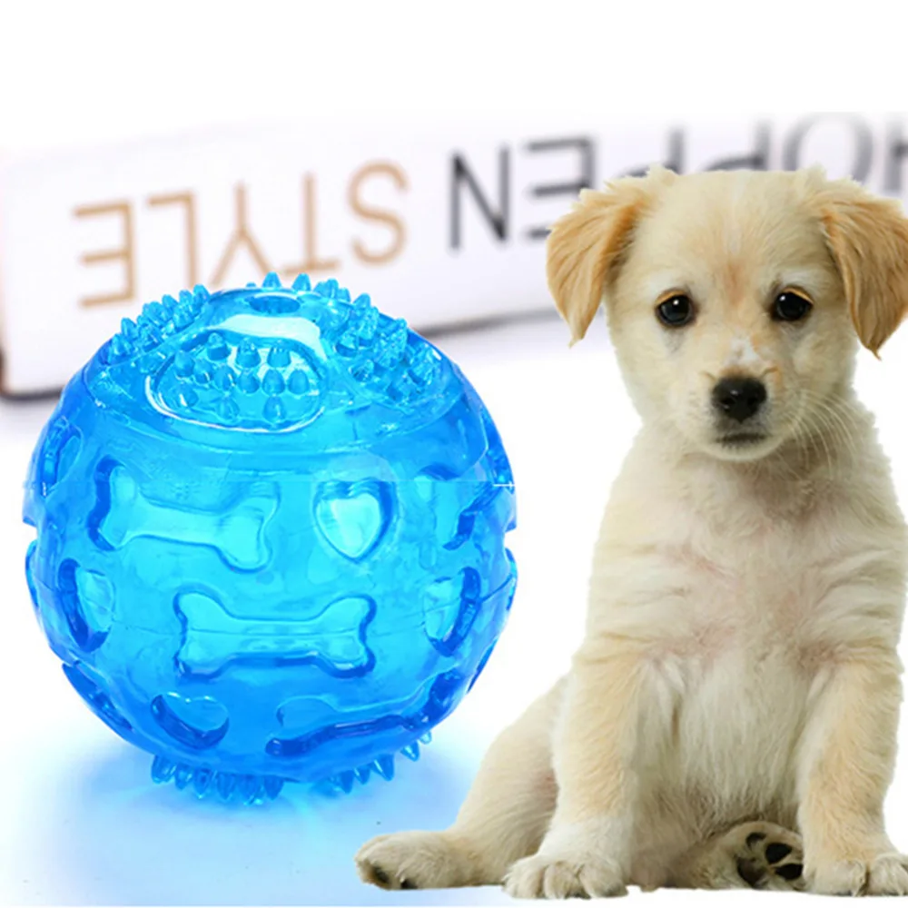 Собака жевательная игрушка мяч водонепроницаемый писк звук игрушки Укусы устойчивые зубы шарики для собак дрессировка чистка зубов