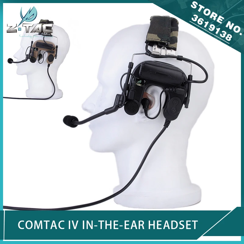 Fones de Ouvido com Cancelamento de Ruído Fones de Ouvido Fone de Ouvido Z-tactical Airsoft Sordin Tático Comtac iv In-the-ear Militar Rádio Softair