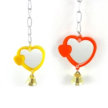 

1pc Funny Mini Bird Mirror Toys Stand Mirror Parrots Play Toys Random colors