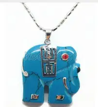 Women jewelry choker anime gem chocker maxi collier natural Women s Elephant Turquoise Inlay Red Gem Eye Necklace Pendant Chain a suit of stylish women s turquoise elephant necklace and earrings
