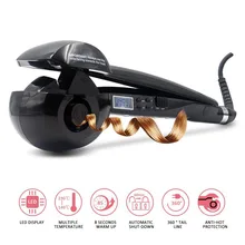 Профессиональный автоматический LCD Экран волос CurlerTemperature Управление Керамика завивательные утюжки Волшебная палочка уход за волосами Инструменты для укладки волос