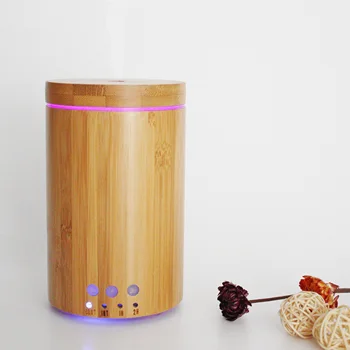 

VVPEC 150ml Real Bamboo Air Humidifier Ultrasonic Cool Mist Maker Essential Oil Aroma Diffuser For Home Office