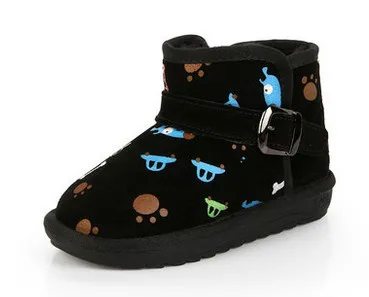 

Children boots buckles leather baby shoes to keep warm boy boots boots of the girls
